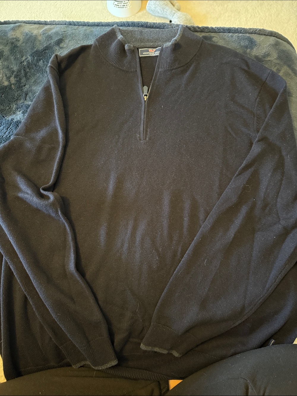Vineyard Vines Men's Black Half-Zip Sweater